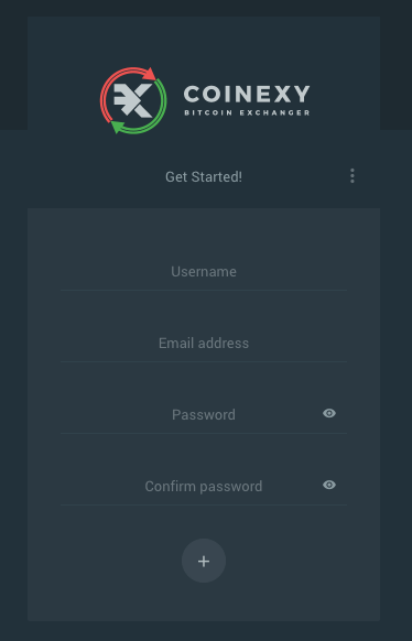 1. Buat akaun baru di Coinexy