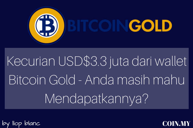 an image on a post on wallet bitcoin gold