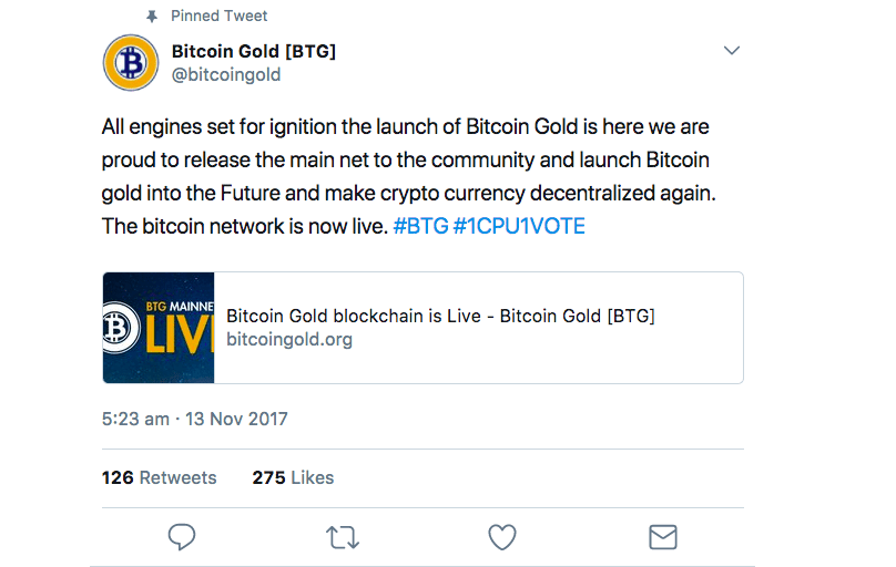 Bitcoin Gold akhirnya dilancarkan