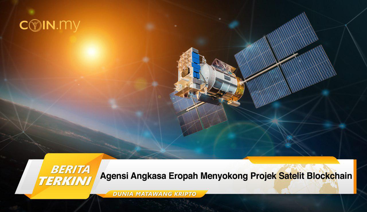 an image on a post on agensi angkasa eropah satelit blockchain