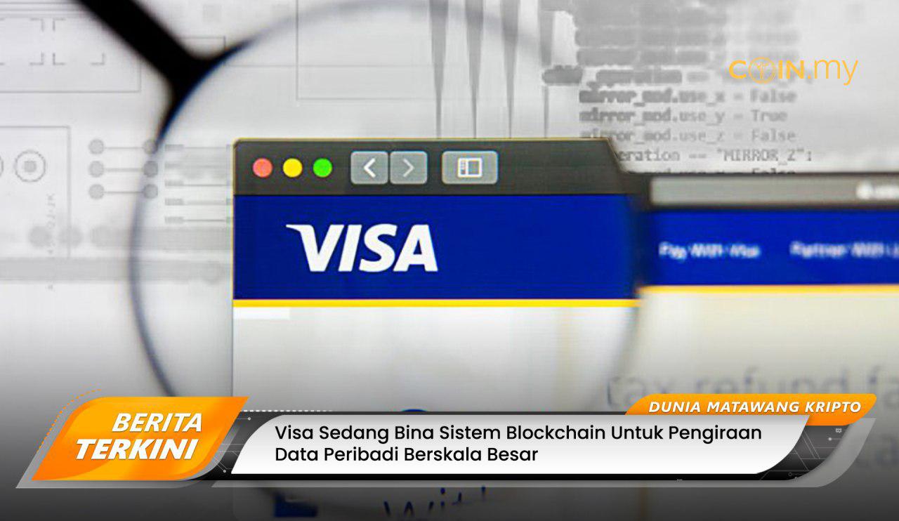 an image on a post on visa blockchain data