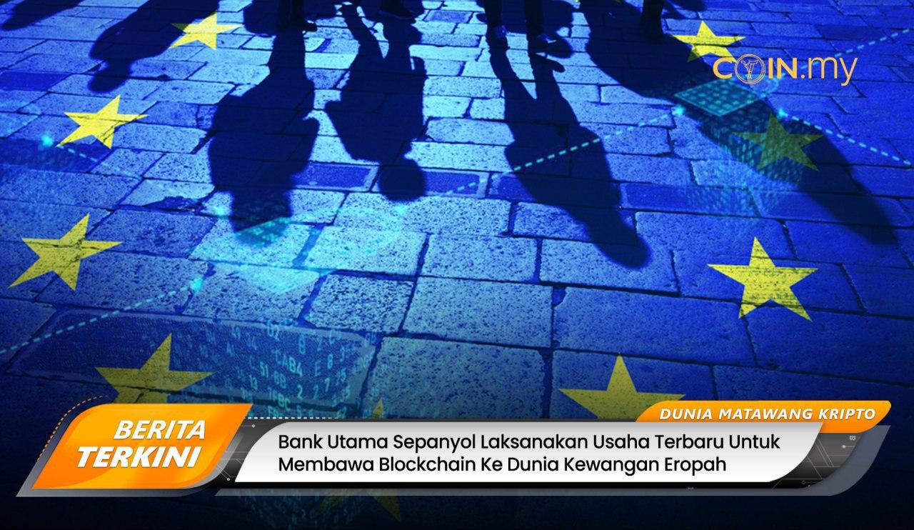 an image on a post on bank spain blockchain europe