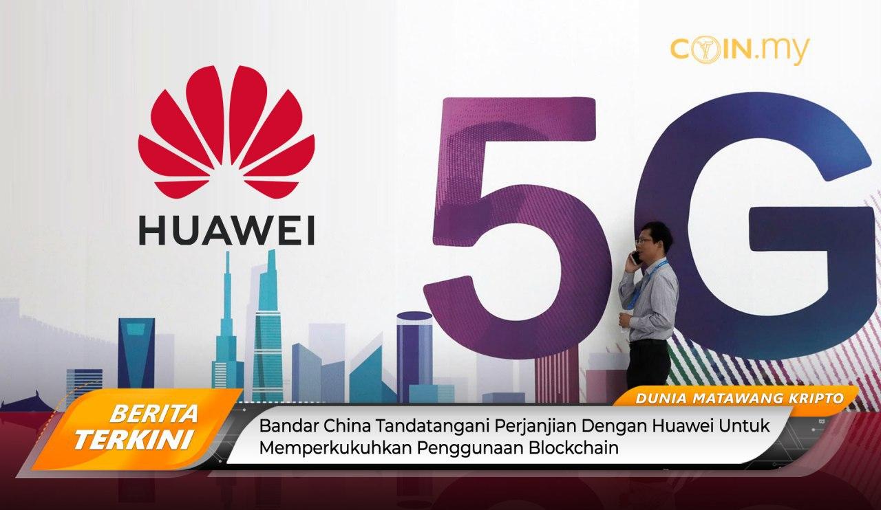 an image on a post on china huawei blockchain
